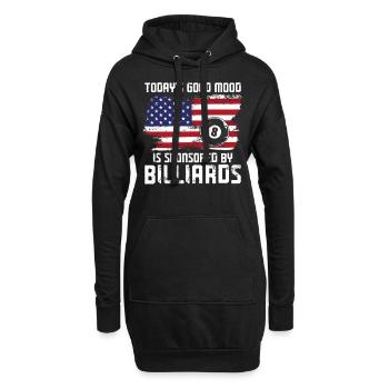 Billiards Pool Player Ball Vintage - Hoodie-Kleid - Schwarz - Vorne