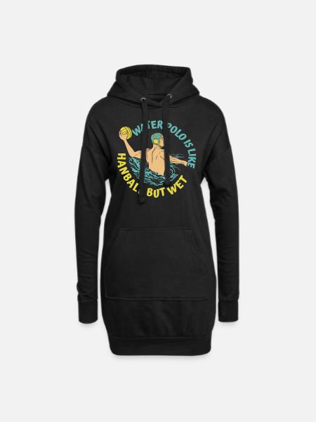 Wasserball Water Polo Sport - Hoodie-Kleid - Schwarz