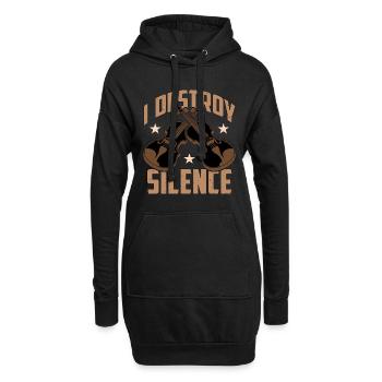 Violin I Destroy Silence Classical Music Violinist - Hoodie-Kleid - Schwarz - Vorne