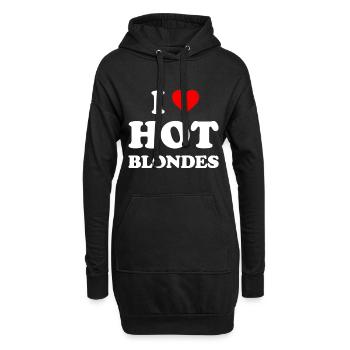 Ich liebe Hot Blondes | Lustig Cool Blondielovenaturep - Hoodie-Kleid - Schwarz - Vorne