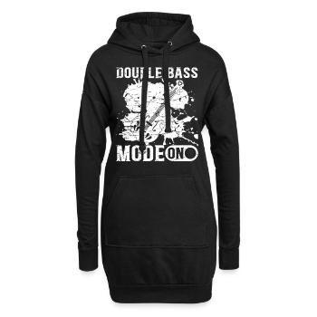 Mode Double Bass activé - Double Bass Player Double Ba - Sweat-shirt à capuche long Femme - noir - Devant