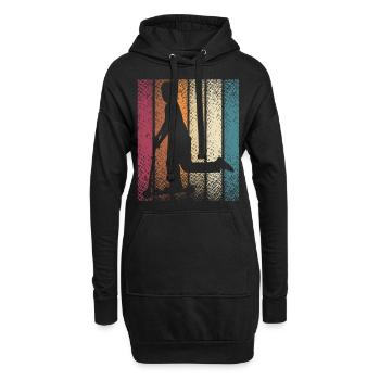 Scooter Stunt Roller für Kinder Retro - Hoodie-Kleid - Schwarz - Vorne