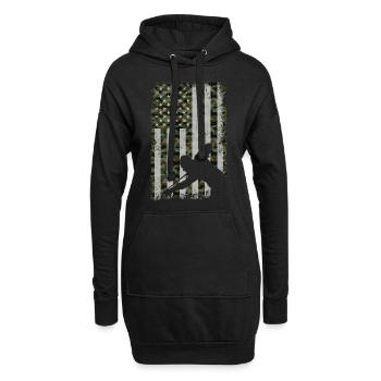 Billards Joueur de billard Balle - Sweat-shirt à capuche long Femme - noir - Devant
