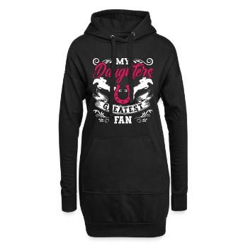 Saut d’obstacles Mes filles Le plus grand saut d’obstacles - Sweat-shirt à capuche long Femme - noir - Devant