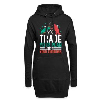 Actions Actionnaire Investisseur - Sweat-shirt à capuche long Femme - noir - Devant
