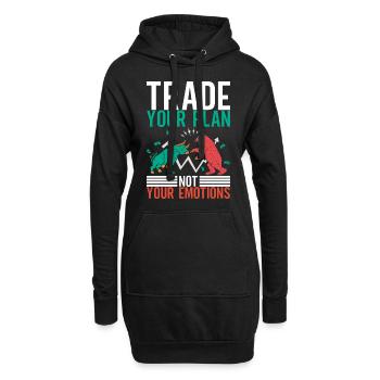Aktien Aktionär Investor - Hoodie-Kleid - Schwarz - Vorne