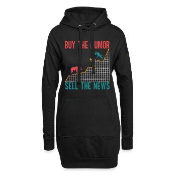 Actions Actionnaire Investisseur - Sweat-shirt à capuche long Femme - noir - Devant