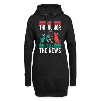 Actions Actionnaire Investisseur - Sweat-shirt à capuche long Femme - noir - Devant