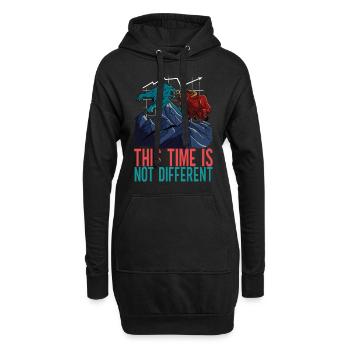 Actions Actionnaire Investisseur - Sweat-shirt à capuche long Femme - noir - Devant