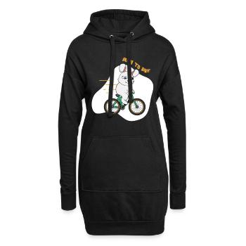 Né pour faire du vélo I Lapin de vélo I Cycliste | Lapin - Sweat-shirt à capuche long Femme - noir - Devant