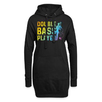 Contrabass Double Bass Player - Double Bass Player - Hoodie-Kleid - Schwarz - Vorne