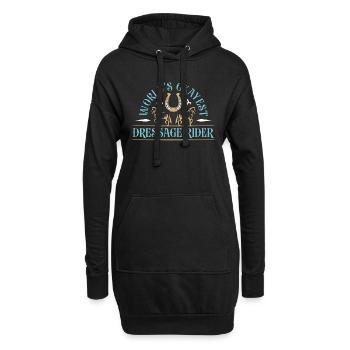 Le cavalier de dressage équin le plus agréable au monde - Sweat-shirt à capuche long Femme - noir - Devant