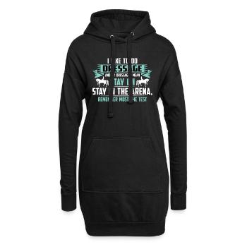 Dressage I Like To Do Dressage And Horse Riding - Hoodie-Kleid - Schwarz - Vorne