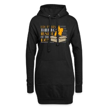 Dressage I Do My Best Thinking Horse Riding Equine - Hoodie-Kleid - Schwarz - Vorne
