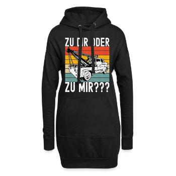 Abschleppwagen Abschleppdienst - Hoodie-Kleid - Schwarz - Vorne