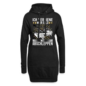 Abschleppwagen Abschleppdienst - Hoodie-Kleid - Schwarz - Vorne