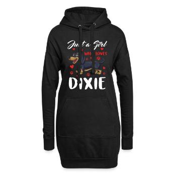 Teckel Cadeau Dixie Viennese Doxie Teckel - Sweat-shirt à capuche long Femme - noir - Devant
