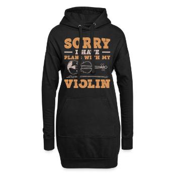 Violin Violinist Sorry I Have - Hoodie-Kleid - Schwarz - Vorne