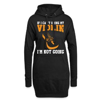 Violoniste si je ne peux pas apporter - Sweat-shirt à capuche long Femme - noir - Devant