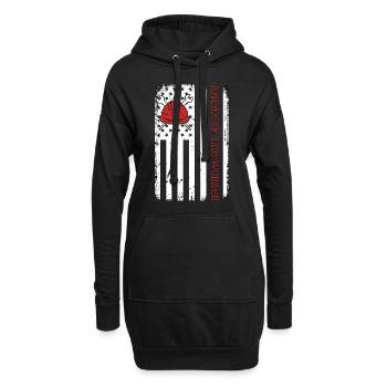 Ferronnier Américain Soudeur Soudeur Serrurier - Sweat-shirt à capuche long Femme - noir - Devant