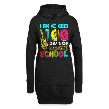 I Rocked 100 Days Of School Gitarrist Gitarre - Hoodie-Kleid - Schwarz - Vorne