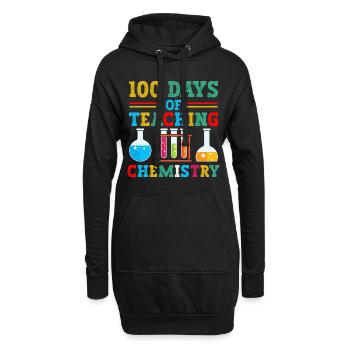 100 jours de cours de chimie pour les enseignants du - Sweat-shirt à capuche long Femme - noir - Devant
