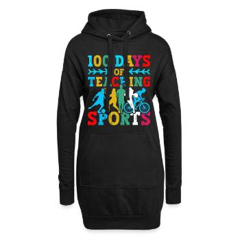 100 Tage Sportunterricht Schulfachlehrer - Hoodie-Kleid - Schwarz - Vorne