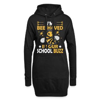 Ich Bin Bienenfleißig In Unserer Schule Buzz 100 - Hoodie-Kleid - Schwarz - Vorne