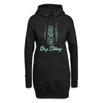 Hundesitter, Professioneller Hundesitter, Kunst. - Hoodie-Kleid - Schwarz - Vorne