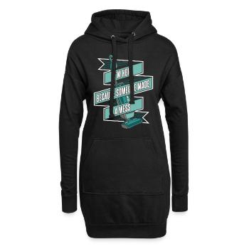 Hauswirtschaft Haushälterin Reiniger Reinigung - Hoodie-Kleid - Schwarz - Vorne