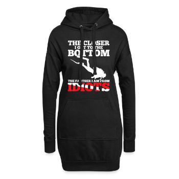 Drôle de plongée sous-marine Flag Dive Citation de plongée Scuba Diver Gif - Sweat-shirt à capuche long Femme - noir - Devant