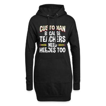 Drôle de conception de gardien d’école pour hommes femmes Janito - Sweat-shirt à capuche long Femme - noir - Devant