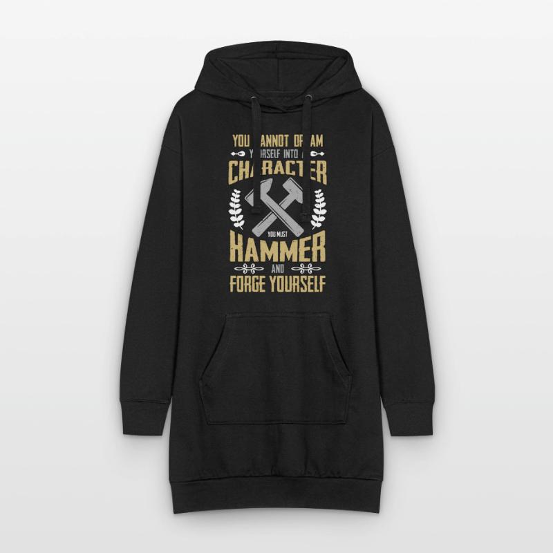 Forging You Cannot Dream Iron Worker Blacksmiths Hoodie-Kleid