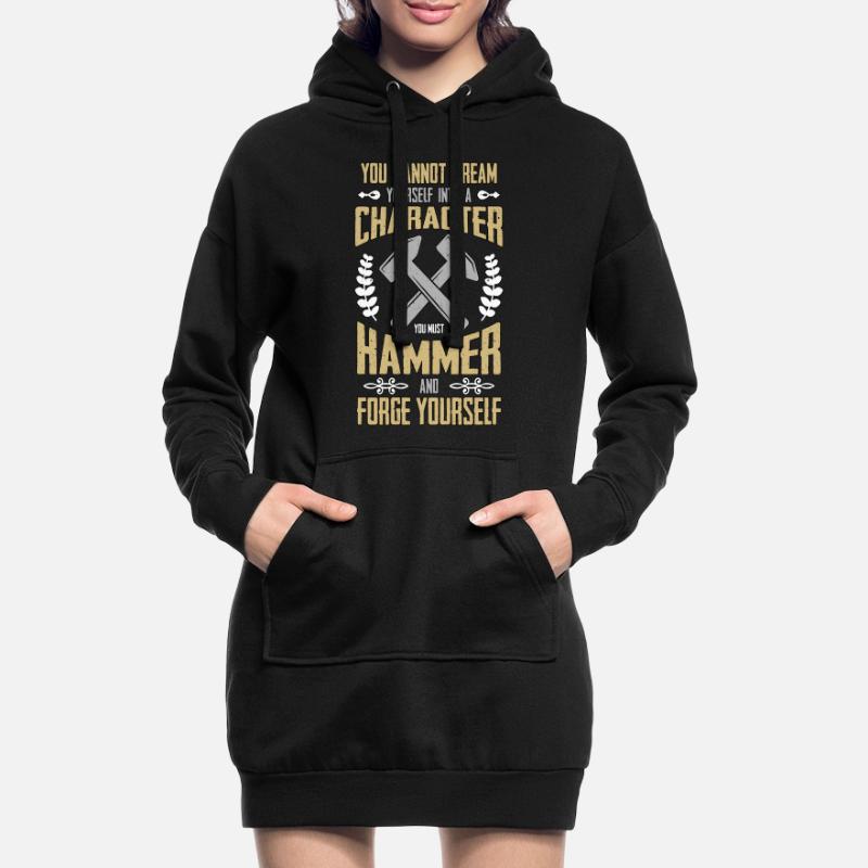 Forging You Cannot Dream Iron Worker Blacksmiths Hoodie-Kleid