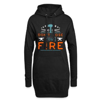 Forging Don't Lose Your Fire Goldsmith Blacksmiths - Hoodie-Kleid - Schwarz - Vorne