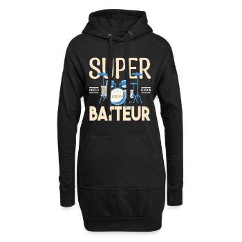 Super Batteur. Cadeau batteur. bassiste. Musicien. - Sweat-shirt à capuche long Femme - noir - Devant