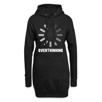 Überdenken Angst Introvertiert Lustiges Geschenk Weihnachten - Hoodie-Kleid - Schwarz - Vorne