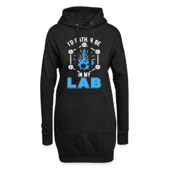 Labor Labortechniker Wissenschaft Chemie Geschenk - Hoodie-Kleid - Schwarz - Vorne