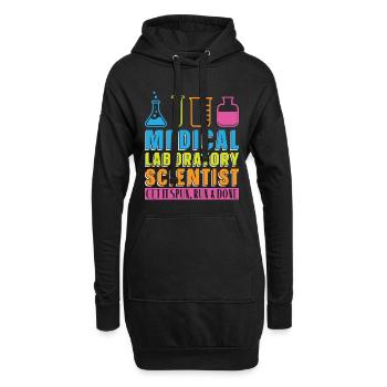 Labor Labortechniker Chemie Wissenschaft Geschenk - Hoodie-Kleid - Schwarz - Vorne
