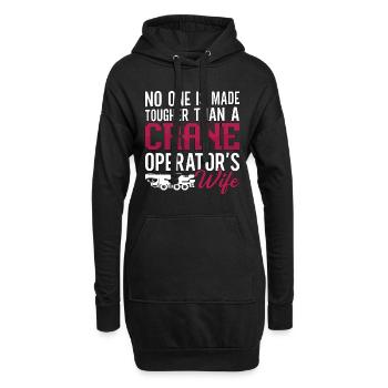 Grutier Grutier Opérateur de grue Travailleur de la construction Cadeau - Sweat-shirt à capuche long Femme - noir - Devant