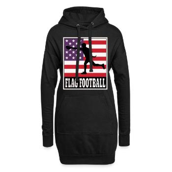 Joueurs américains de flag football américain - Sweat-shirt à capuche long Femme - noir - Devant