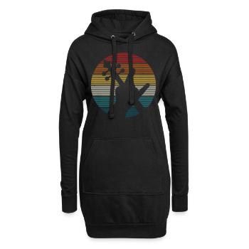Violin Violinist Retro Vintage - Hoodie-Kleid - Schwarz - Vorne