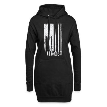 Drôle de conception de barbecue! Pour les amateurs de tabac, griller un - Sweat-shirt à capuche long Femme - noir - Devant