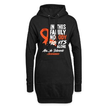 In This Family Nobody Fights Alone Multiple Sclero - Hoodie Dress - black - Front