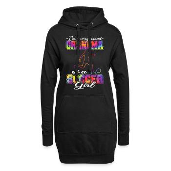 Grand-mère d’une footballeuse - Fußballspieler Oma - Sweat-shirt à capuche long Femme - noir - Devant