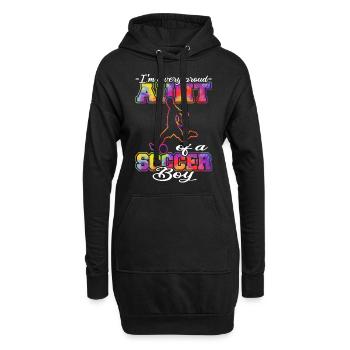 Aunt of a Soccer Boy - Fußball - Fußballspieler - Hoodie-Kleid - Schwarz - Vorne