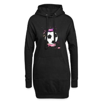 Fußball Tshirt Herren Damen Soccer Football - Hoodie-Kleid - Schwarz - Vorne