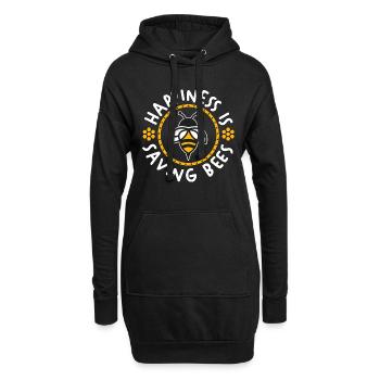 Le bonheur apicole sauve l’apiculteur apiculteur - Sweat-shirt à capuche long Femme - noir - Devant