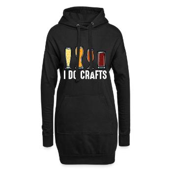 Je fais de l’artisanat Brassage à domicile Artisanat Brasseur de bière Cadeau Ho - Sweat-shirt à capuche long Femme - noir - Devant
