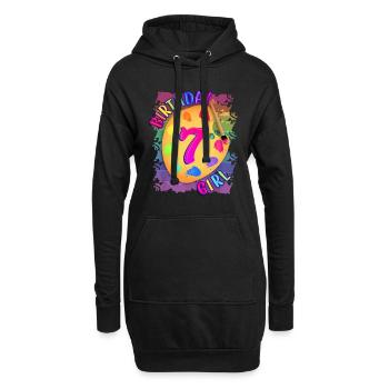 Geburtstagskind 7 Jahre alt Art Painting Party 7. Bi - Hoodie-Kleid - Schwarz - Vorne
